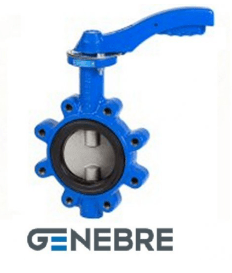 Затвор дисковый межфланцевый 2108 Lug Genebre PN16 GGG40/AIAI316/EPDM Тмакс=+120оС ручка (DN100 2108 12 100)