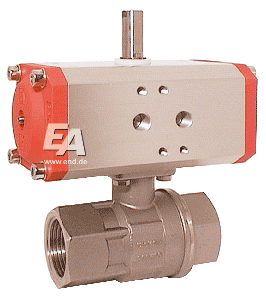 Кран шаровый-VS, DN40, с приводом-EE, EW85, AX GS-C25/PTFE-FKM-Graph./1.4301,полнопроходной