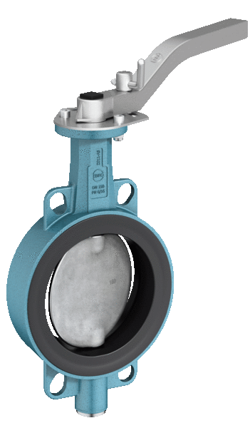 Затвор поворотный дисковый Z011-A  PN16 корпус:GG25/1.4408/EPDM ручка (DN100 Liner Z011-A EPDM)
