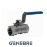 Кран шаровый монокорпусный Genebre, нерж.стали AISI 316(CF8M)  Тмакс=+180оC